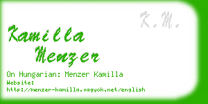 kamilla menzer business card
